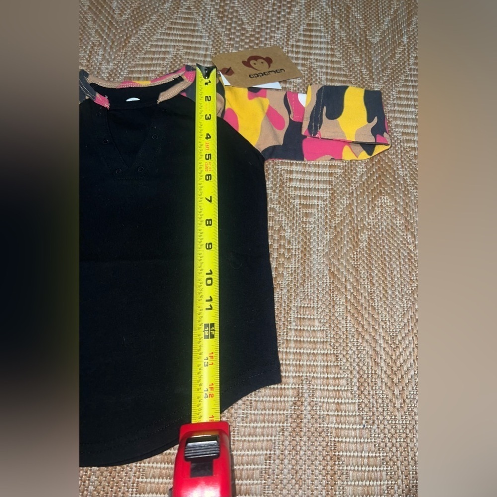 APPAMAN Boys Bright Camo Baseball Long Sleeve TShirt, Size 2T, Brand New, NWT - Picture 8 of 10